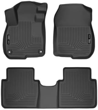 Husky Liners Weatherbeater Floor Mats | Fits 2017-2022 Honda CR-V (Includes Hybrid Model) | Front & 2nd Row, 3-pc Black - 99401 by HuskyLiners%C2%AE