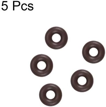 uxcell Fluorine Rubber O-Rings 10mm OD 4mm ID 3mm Width, Metric FKM Sealing Gasket, Pack of 5 - Image 2