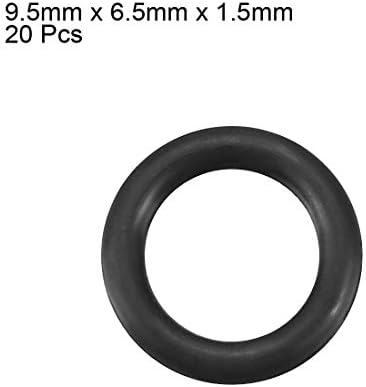 uxcell Nitrile Rubber O-Rings 9.5mm OD 6.5mm ID 1.5mm Width, Metric Sealing Gasket, Pack of 20 - Image 2