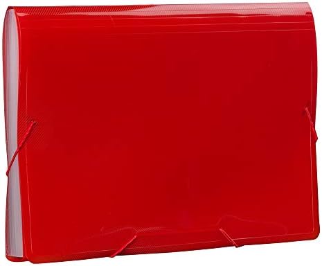 JAM PAPER Accordion Folders - 13 Pocket Plastic Expanding File - Legal Size - 10 x 15 - Red - 2/Pack - Image 4