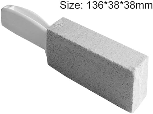 Generic 1Pc Natural Pumice Stone Toilets Brush Quick Cleaning Stone Cleaner With Long Handle For Toilets Sinks Bathtubs, Silver - Image 5