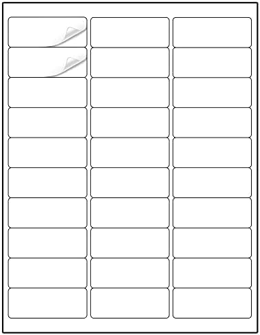 Methdic Address Labels 1" x 2-5/8" 900 Labels Sticker Paper for Laser/Ink Jet Printer Mailing Labels 8.5"×11" White 30 per Sheet by Methdic