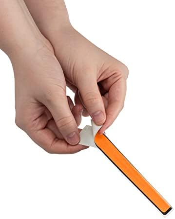 Carstens Adhesive Sticker Labels, 5 3/8” x 1”, Binder Labels for 1” Ring Binder Spines, Orange, Roll of 200 - Image 3