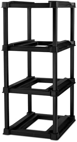 Sterilite 4-Tier Tote Rack with 4-Pack 27 Gallon Industrial Storage Totes - Image 3