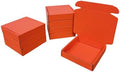 50 Pack 5.1x5.1x1.2 in Orange Red Shipping Boxes by Unknown