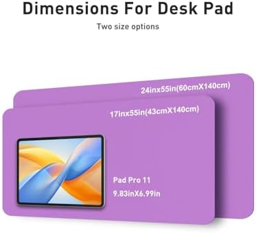 Aothia Faux Leather Desk Mat - Non-Slip PU Leather Desk Blotter, Waterproof Writing Surface, Large Desk Pad for Office & Home (Iris Violet, 55" x 24") - Image 5