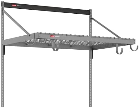 Rubbermaid FastTrack Overhead Garage Storage System Single Platform, Garage Organization Storage Cabinets, Garage Cabinet, Garage Wall Organizer, 3FT x 4FT by Rubbermaid