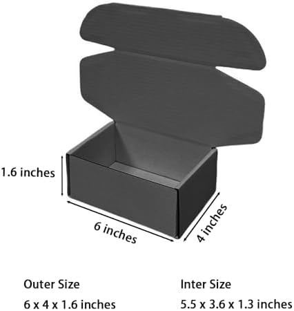 50 Pack 6x4x1.6 in Dark Gray Shipping Boxes - Image 2