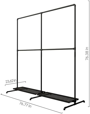 pamo Clothing Rack with Shelves 76" W x 76" H, 260 lbs Load Capacity - Image 2