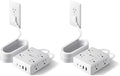 SUPERDANNY Extension Cord,Flat Plug Surge Protector Power Strip,15Ft (Pack of 2) by SUPERDANNY