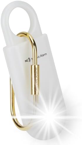 130db Personal Safety Alarm with Ultra Bright Strobe Light. Coconut White by MosaicAlarm