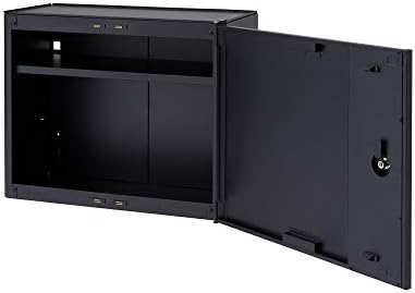 Trinity 24 Inch Garage Wall Storage Cabinet, 22 Gauge Steel, Wall-Mount, Adjustable Shelf and Reversible Door for Tools, Cleaning Supplies, and More, Black - Image 4