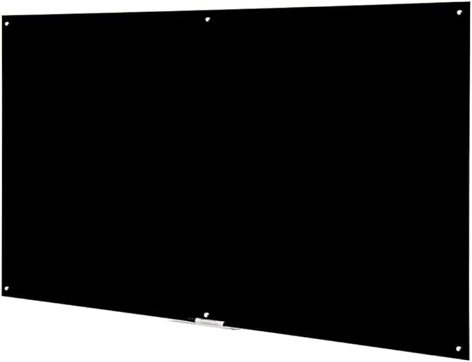 72" x 48" Black Extra Large Glass Whiteboard 6' x 4' Frameless Tempered Black - Image 2