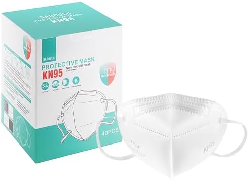 SAROULU 5-Layer Breathable Disposable KN95 Face Masks Respirator Cup Dust Safety Protection Mask - Image 2