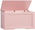 usikey 39.4” Storage Chest, Toy Box with 2 Safety Hinges, Toy Chest, Storage Bench for Bedroom, Supports 220 lb, for Living Room, Entryway, Pink by USIKEY