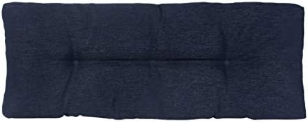 Klear Vu The Gripper Non-Slip Tufted Bench Cushion for Indoor Furniture, Assembled in USA, Entryway Storage, Bay Window, Corner Nook or Piano Seat, 35 Inches, Solid Indigo by KlearVUHomeTextiles