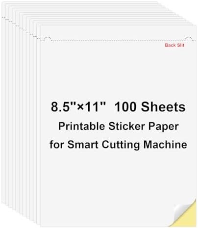 100 Sheets Full Sheet Labels with Back Slit 8.5"x11" by Risepekt