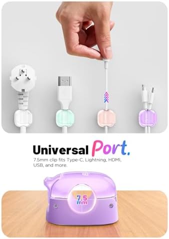 8 Pack Cable Clips, Cord Organizer, Cute Spring Cord Holder - Image 4