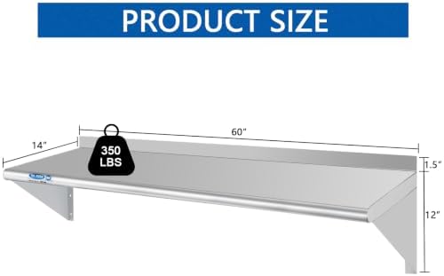 HARDURA Stainless Steel Shelf 14" x 60", 350lb - Image 3
