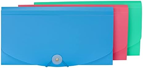C-Line 13-Pocket Poly Expanding File, 10 x 5 Inches, Junior Size for Receipts and Checks, Includes Tabs, 1 File, Color May Vary (58710) Junior Size (Pack of 12) - Image 3