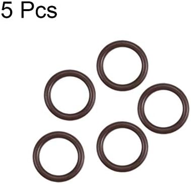 uxcell Fluorine Rubber O-Rings 15mm OD 11mm ID 2mm Width, Metric FKM Sealing Gasket, Pack of 5 - Image 2