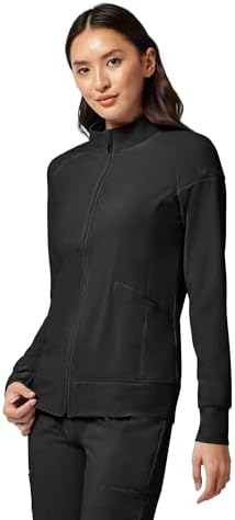Cherokee iFlex Scrub Jacket for Women 2 Pocket Zip Front - Image 2