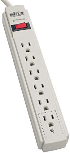 Eaton Tripp Lite TLP615 15ft Power Cord White Surge Protector 6 Outlets by TrippLite