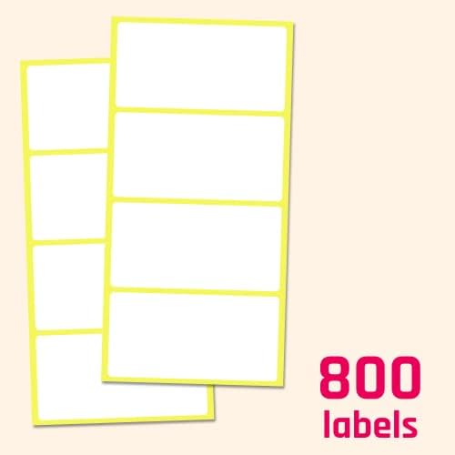 4" x 2", Labels Stickers for Storage Bins - Matte White (800 Pack) - Image 4