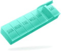 Barhon Pill Organizer Large, Weekly Pills Organizer Pill Box, Medicine Pill Organizer Travel, 7 Day Pill Case for Big Vitamins Supplements Fish Oil, Green by Barhon
