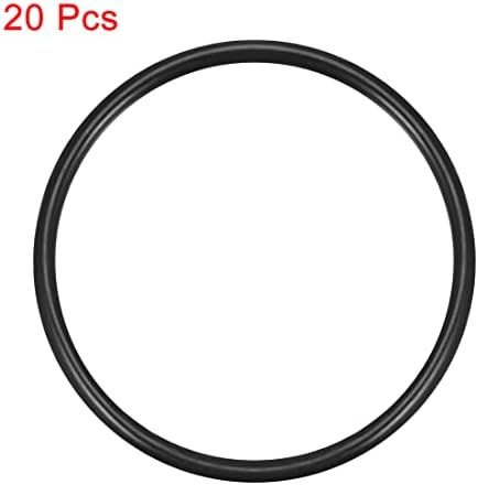 uxcell Nitrile Rubber O-Rings 60mm OD 53mm ID 3.5mm Width, Metric Nitrile Rubber Sealing Gasket, Pack of 20 - Image 2