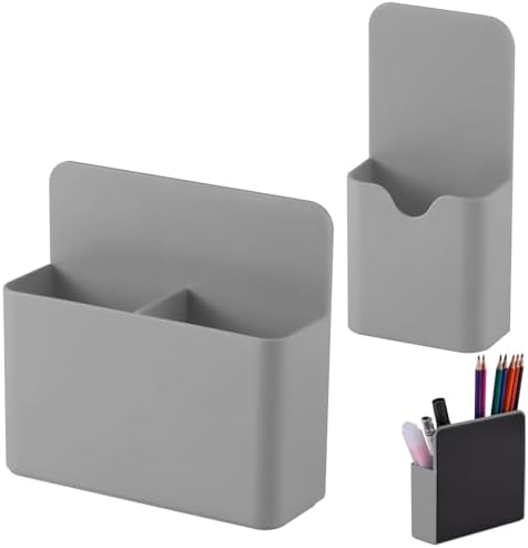 KITANIS Magnetic Pen Holder,2 Pack Magnetic Dry Erase Marker Holder with Generous Compartments,Strong Magnet Storage Marker Pen Pencil Organizer for Refrigerator,Whiteboard,Locker Accessories by KITANIS