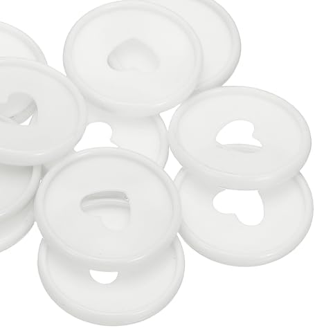 PATIKIL 35mm Plastic Book Binding Discs, 11 Pack Discbound Expansion Discs Heart Binder Rings for DIY Notebook Planner, White - Image 5