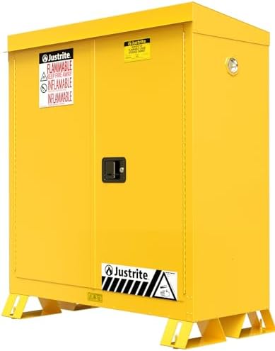 Justrite Reinforced Steel Outdoor Flammable Liquid Storage Cabinet - Image 3