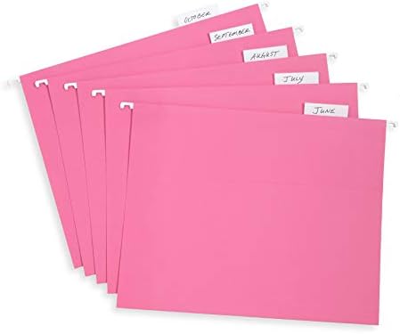 Blue Summit Supplies 25 Hanging File Folders, Letter Size, Pink - Image 6