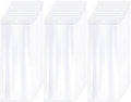 3" x 8" Long Plastic Bags with Hang Hole, 100 PCS, Clear Zipper Bag by Leyhooney
