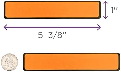 Carstens Adhesive Sticker Labels, 5 3/8” x 1”, Binder Labels for 1” Ring Binder Spines, Orange, Roll of 200 - Image 4