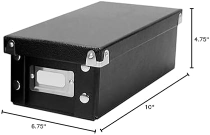 Snap-N-Store Index Card Holder Storage Box - Collapsible Organizer Box fits 1100 Flash Cards - Business, Recipe, or Note Card - 4 x 6, 1 Pack, Black - Image 6