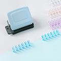 Spiral Binding Machine-Mini 6 Hole Puncher, DIY Creative Book Binder Machine for Planner, A4-30 Holes, A5-20 Holes, B5 26 Holes with 16 PCS 6-Hole Loose Leaf - Blue by Unknown