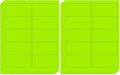 L Liked 2" x 4" Neon Fluorescent Green Labels 300 Labels 30 Sheets (Pack of 2) by LLIKED