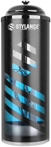 Barber Disinfectant Jar, 37oz Professional Salon Sterilizing Jar with Removable Basket, Unbreakable Acrylic Disinfectant Container for Barber Shears, Combs, Razors and Nail Tools, Black by STYLANCE