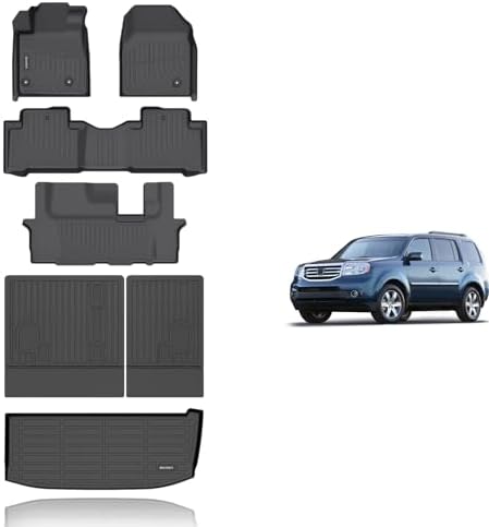 KELCSEECS Floor Mats with Seatback Mats for Honda Pilot 2009-2015 by KELCSEECS
