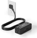 6Ft Thin Extension Cord, SUPERDANNY Flat Plug Surge Protector Power Strip by SUPERDANNY