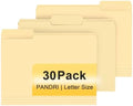 PANDRI Colored File Folders, 30 Pack 1/3 Cut Tab File Folder, Manila by PANDRI