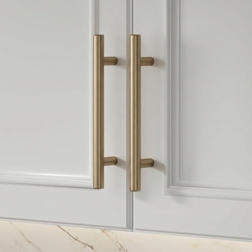 homdiy 2Pack 5in Cabinet Handles Champagne Bronze Kitchen Cabinet Pulls Drawer Pulls for Dresser Drawers - Image 3
