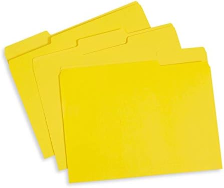 Blue Summit Supplies 100 File Folders, Letter Size, 1/3 Cut Tab, Yellow - Image 2