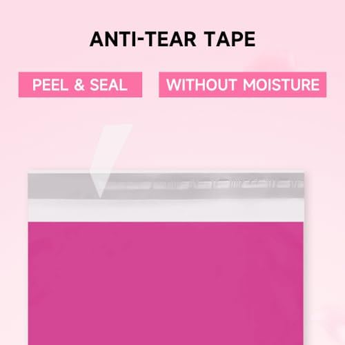 Pink Shipping Bags, Self-Seal Poly Mailers 10x13 Inch, 10 Pack - Image 4