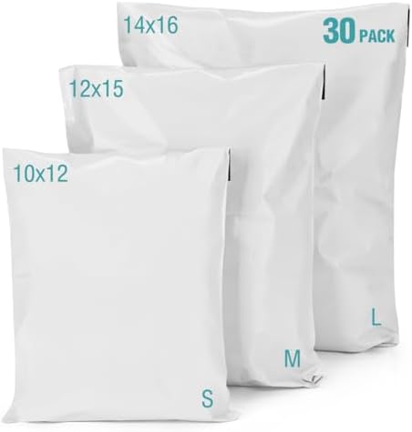 3 Size Poly Mailers 30 Pcs, Self-sealing Shipping Packaging Bags by WOWDING