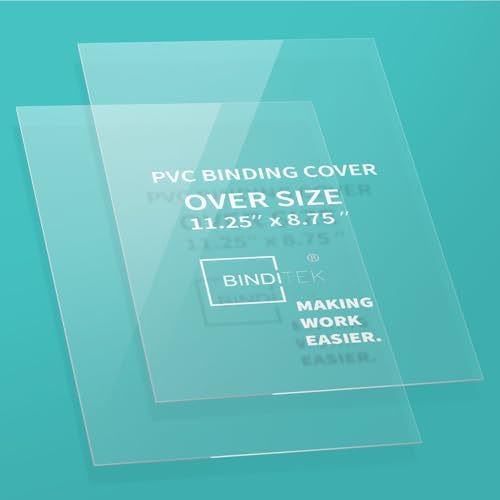 Binditek 8 Mil PVC Binding Covers, 8.75 x 11.25 Inches, Clear, 200 Pack - Image 3
