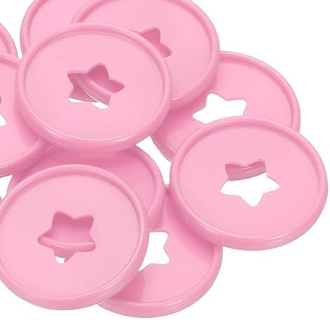 PATIKIL 35mm Plastic Book Binding Discs, 11 Pack Discbound Expansion Discs Star Binder Rings for DIY Notebook Planner, Pink - Image 5
