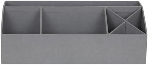 Bigso Elisa Desktop Organizer - Durable Office Desk Organizer with 7 Compartments for Office Supplies and Accessories - 13.1 in x 4.9 in x 4.9 in - Grey - Image 2